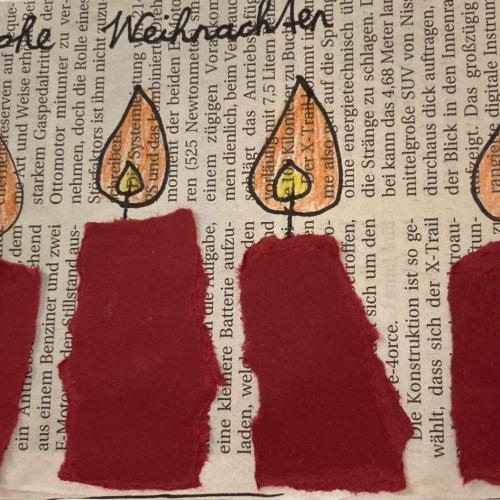 selbstgebastelte Weihnachtskarten